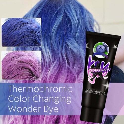 Thermochromic Color Changing Wonder Dye Mermaid Hair Dye Gray Hair Color Cream Thermo Sensing Shade Shifting Hair Color Wax
