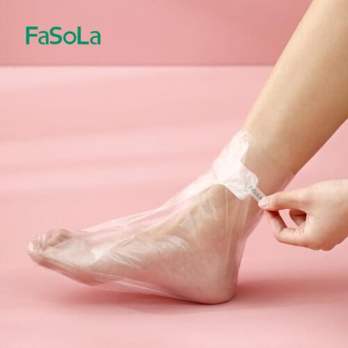 Japanese 100pcs Disposable HDPE Foot Covers Transparent Shoes Cover Paraffin Bath Wax Spa Therapy Bags Liner Booties Foot Care