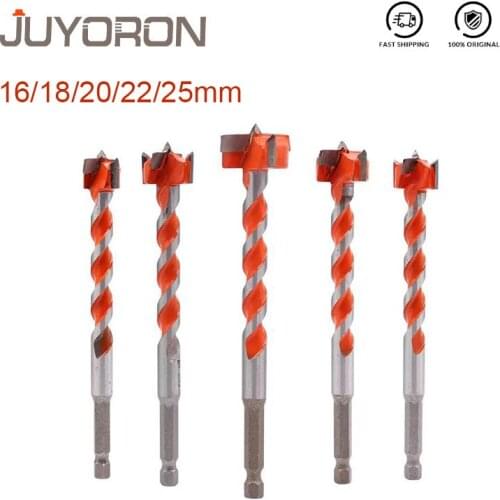 1pcs 16-25mm Forstner Bit Wood Cutter Drill Bit Wooden Hole Saw Woodworking Tool 130mm Extended Hex Drill Bits Set