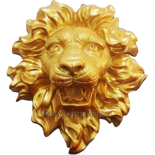 1pc Animal lion head wall pendant fountain/flowing water wall fountain/bar home European-style decorative resin crafts
