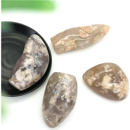1pc Natural Cherry Blossom Agate Quartz Crystal Freedom Healing Stones Display Specimen Decor Natural Stones and Crystals