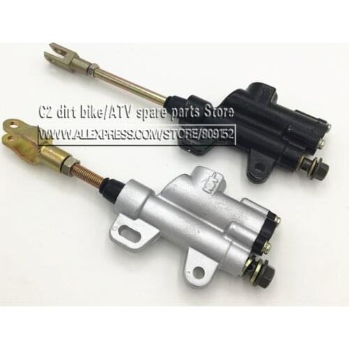 10mmOR8mm BLACK and white REAR PIT DIRT BIKE ATV HYDRAULIC BRAKE MASTER CYLINDER 110cc 125cc 140cc 150cc PITBIKE