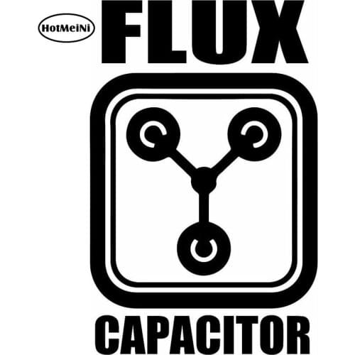 13X8.4CM FLUX CAPACITOR Originality Vinyl Decal Black/Silver Car Sticker Car-styling Waterproof