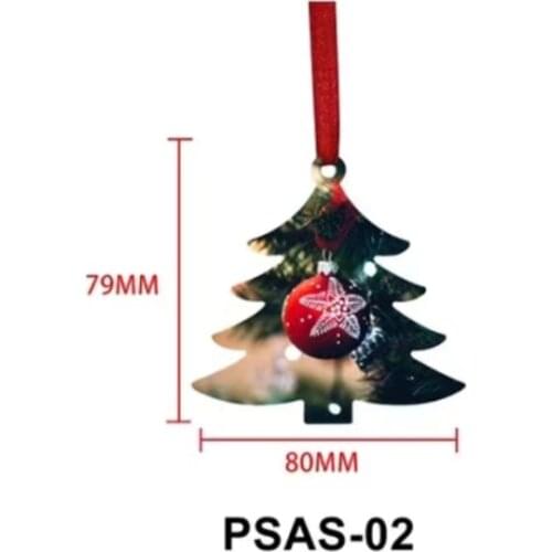 20pcs/lot Sublimation Blanks Christmas Decoration Metal Pendant for Sublimation INk Transfer Printing Heat Press Aluminum Plate