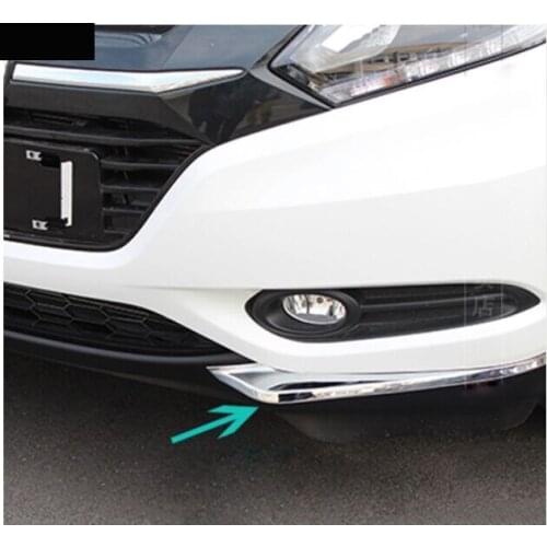 2017 ACCESSORIES FIT FOR Honda HR-V / VEZEL 2014 2015 2016 CHROME FRONT CORNER BUMPER GUARD TRIM COVER MOLDING PROTECTOR GARNISH