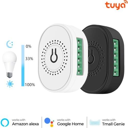 2021 New Tuya Wifi Mini DIY Smart Dimming Switch Tuya/Smart Life APP Remote Control Work With Alexa Google Home