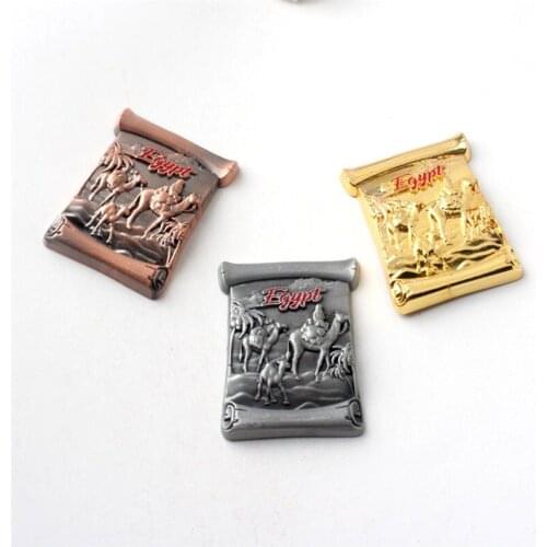 3D Fridge Magnets for egypt metal Travel Souvenir Refrigerator Magnetic Sticker Craft Home Decor