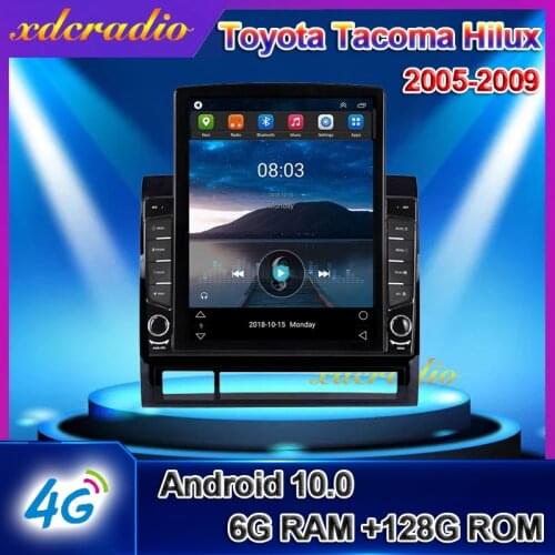 Xdcradio 10.4" Tesla Style Vertical Screen Android 10.0 For Toyota Tacoma Hilux Car Radio DVD Multimedia Player GPS Navigation