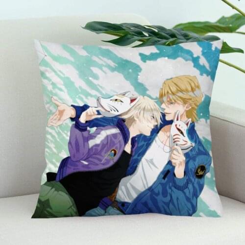 Tiger & Bunny Pillow Cover Bedroom Home Office Decorative Pillowcase Square Zipper Pillow Cases Satin Soft