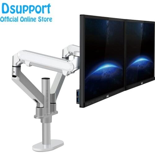 OL-2Z Desktop 17-32 inch Dual Monitor Mount Arm Full Motion Aluminum Monitor Holder Gas Spring Arm Load 2-9 kgs Each