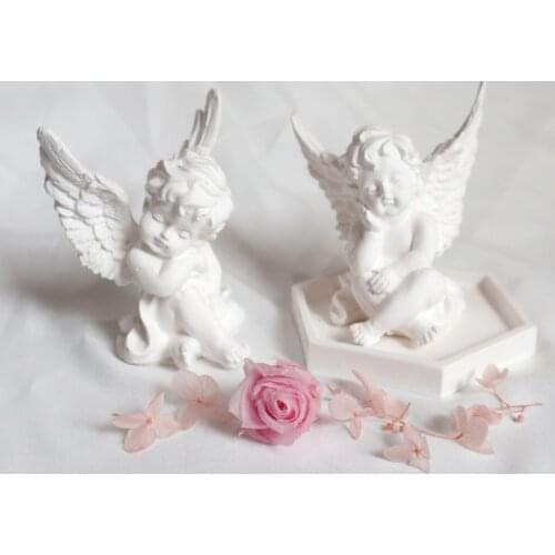 DIY 3D Angel mold Aromatherapy gypsum Cute Baby mold Candle mold silicone mold angel Fondant Cake mold Home Party Decor