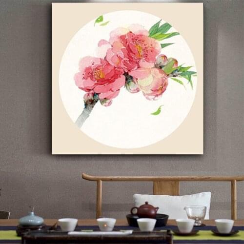 DIY colorings pictures by numbers with peach blossom picture drawing Relief painting by numbers framed Home