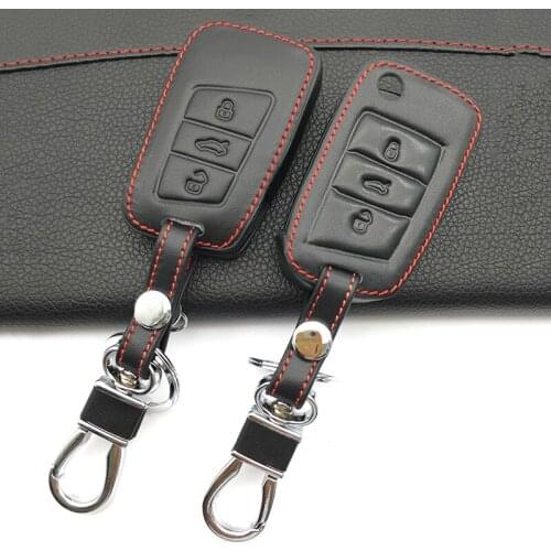 For Volkswagen VW Magotan Passat B8 Golf 7 For Skoda kodiaq A7 Octavia A7 New Polo Hot sale leather key fob cover case holder