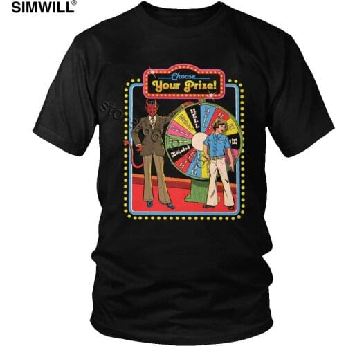 Custom Graphic T-Shirt Men Cotton Occult Demon Devil T Shirt Horror Tees Short Sleeved Round Collar Tshirt Trendy Tops