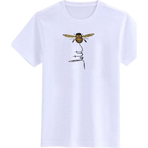 Hillbilly Women Bee Kind T-shirt Aesthetics Graphic Short Sleeve Cotton Polyester T Shirts Female Camisetas Verano Mujer 2020