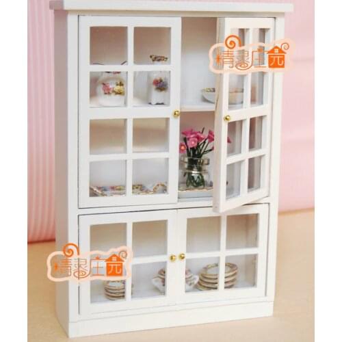 G05-X440 children baby gift Toy 1:12 Dollhouse mini Furniture Miniature rement white Cupboard 1pcs