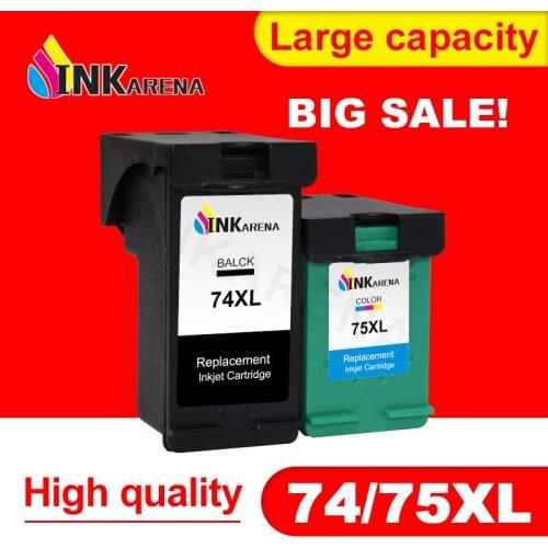 INKARENA Remanufactured Ink Cartridge Replacement For HP 74 75 Photosmart C4200 C4280 C4345 C4380 C4480 C4580 J5780 Printer