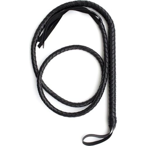 MaryXiong 1PS PU Leather Sex Whip Long Spanking Flogger Adult Male Female Slave Roleplay Game Flirt Fetish Toys for Women Men