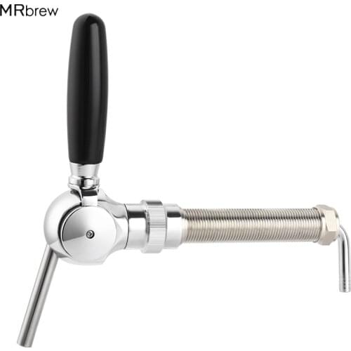 Belgian Beer Tap Faucet, G5/8 Thread Draft Shank Beer Dispenser For Kegerator Home Brewing Silver Draft Beer Tap Beer Soda Kit