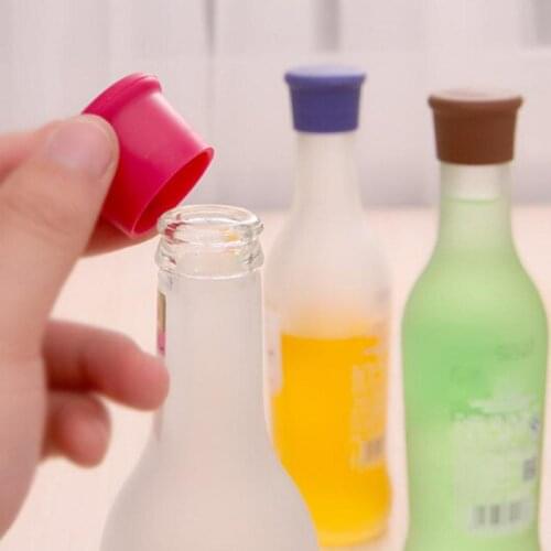 Reusable Wine Beer Cover Bottle Cap Silicone Stopper Beverage Home Bar Tools Preservation Beer Plug Cap Stoppers Kitchen Gadgets