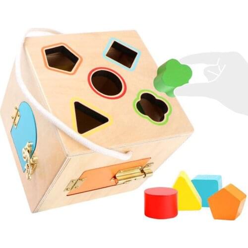 Montessori Lock Box Toy Memory Board Game Puzzle Toy for Preschool Children Early Education