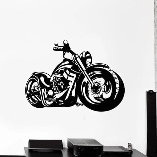 Motorbike Wall Decal Extreme Sports Motorcycle Garage Man Cave Home Decoration Cool Style Door Window Vinyl Stickers Mural E016