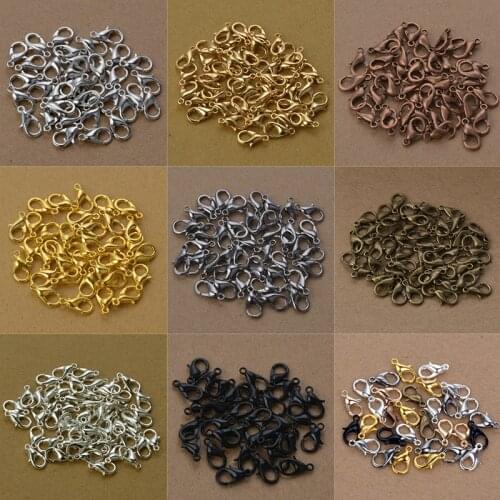 Small Package 50pcs/lot 10,12mm lobster Parrot Clasps 9colors Choose . Fit Link Chain Necklace