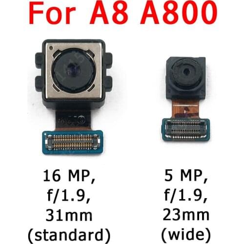 Original Front Back View Rear Camera For Samsung Galaxy A8 A800 Main Facing Frontal Camera Module Flex Replacement Spare Parts