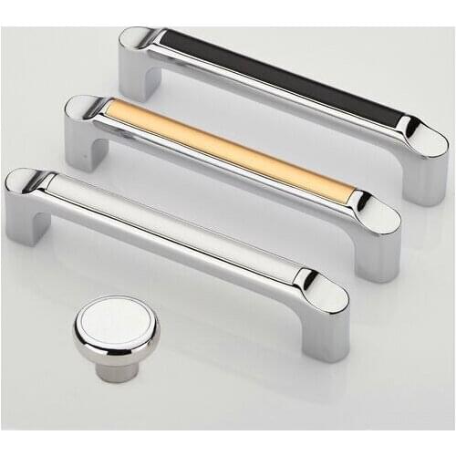 64mm silver white kichen cabinet handle pull chrome dresser cupboard pull black wardrobe drawer furniture knob pull handle