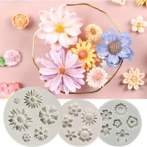 Daisy Chamomile Flower Silicone Mold Epoxy Resin Molds Aromatherapy Handmade Soap Making Candle Mould DIY Jewelry Decoration