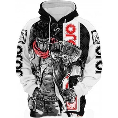 JoJo‘s Bizarre Adventure Kujo Jotaro Cosplay Hoodie Adult Hooded Sweatshirt Pullover