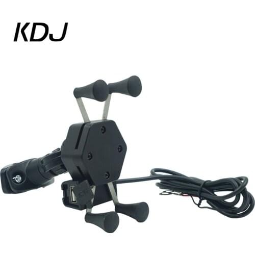 Universal Motorcycle Mobile Phone Holder with USB Charger Motorbike Bike Handlebar Stand Mount Bracket For iPhone HUAWEI
