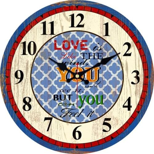 Vintage Silent Round Wooden Clock for World Compass Map Travel Lover Retro World Map Art Decor Battery Operated Wall Clock