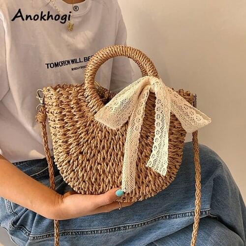 Female New Style Women Straw Handmade Bag Bohemian style Summer Bag ML112