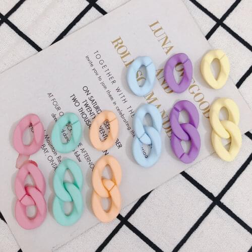 DIY jewelry accessories personality minimalist candy color opening chain buckle key chain pendant material accessories 10pcs