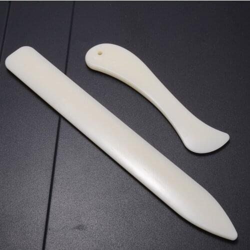 2pcs/set Handmade Burnishing Rod Leather Craft Edges Trimmer Slicker Round Wood DIY Leathercraft Edge Trimmer Polishing