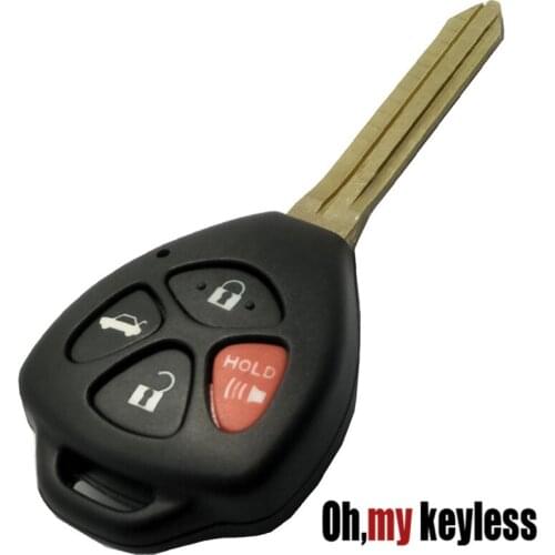 20pcs/lot Key case for toyota camry prado rav4 verso Avalon Venza Yaris remote control key case 4 button