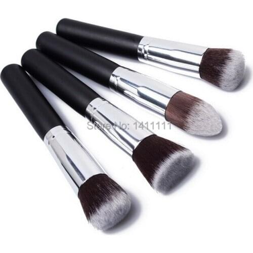 Wholesale DHL Free Shipping 4pcs in 1 Pro Makeup Brushes Set Kit Powder Foundation blush Eyeshadow Eyebrow Kabuki brush MB77