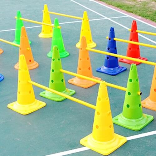 5 Pcs Eco-friendly Roadblock Skating Stadium Sport Marker Training Cones Eye-catching Multicolor Rugby Football Barrier Portable