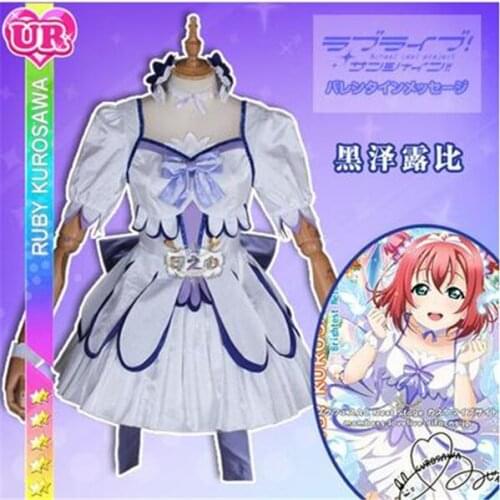 Anime cosplay 2019 Love live Sunshine Aqours Brightest Melody Kurosawa Ruby Cosplay costume lolita dress A