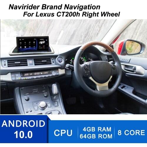 10.25" Android 10.0 Car Audio Dashboard Multimedia Autoradio For Lexus CT200h 2015 CT200 CT 200h 2013 GPS Navigation Head Unit
