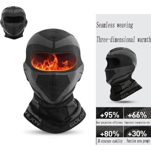 Winter Mens Balaclava Full Face Cover Outdoor Hiking Riding Windproof Warm Thick Men Scarf Elastic Comfortable Male Hood Hat