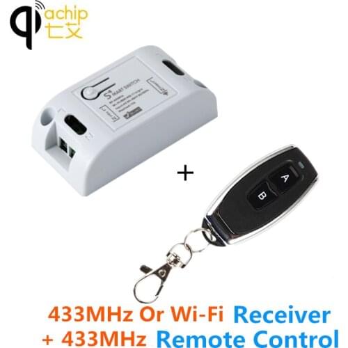 WiFi Smart Switch 433 Mhz Wireless RF Receiver Smart Home Module 110V 220V Remote Control Light Switches & 2CH Remote Control