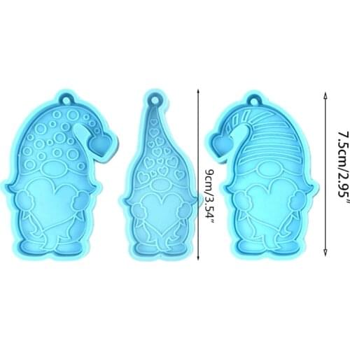 Keychain Epoxy Resin Mold Dwarfs Valentines Day Keyring Casting Silicone Mould Material Crystal Mold Soap Making