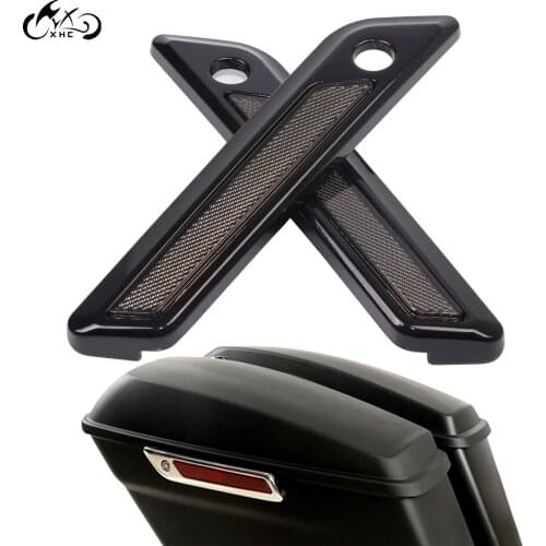 Black Hard Saddlebag Latch Cover For Harley 2014-2018 Touring Street Glide Road Models