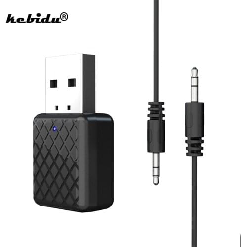 Kebidu USB Bluetooth 5.0 Receiver Transmitters Wireless Audio Music Stereo adapter Dongle for Bluetooth Speaker Headphone TV PC