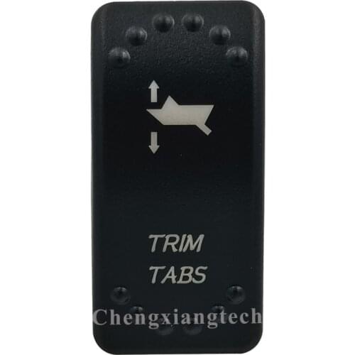 Laser Etched - TRIM TABS- Led Backlit Rocker Switch Cap for Car Boat Truck Rv Switch Auto DIY Replacing, Cover Only