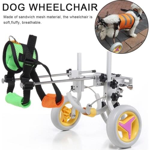 Pet Wheelchair Disabled Dog Old Dog Cat Walking Assisted Car Adjustable Lightweight Hind Legs Rehabilitation Dog Wheelchair