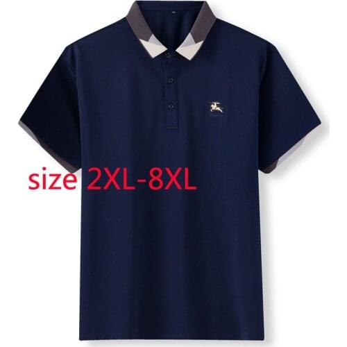 New Arrival Fashion Super Large Summer Men Short Sleeve Oversize Casual Knitted T Shirt Plus Size 2XL 3XL 4XL 5XL 6XL 7XL 8XL