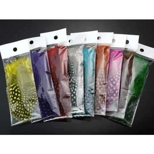Guinea hen feather Saltwater Hackle Fly tying material Hand Selected over 9 cm ,Available in 9 Colors
